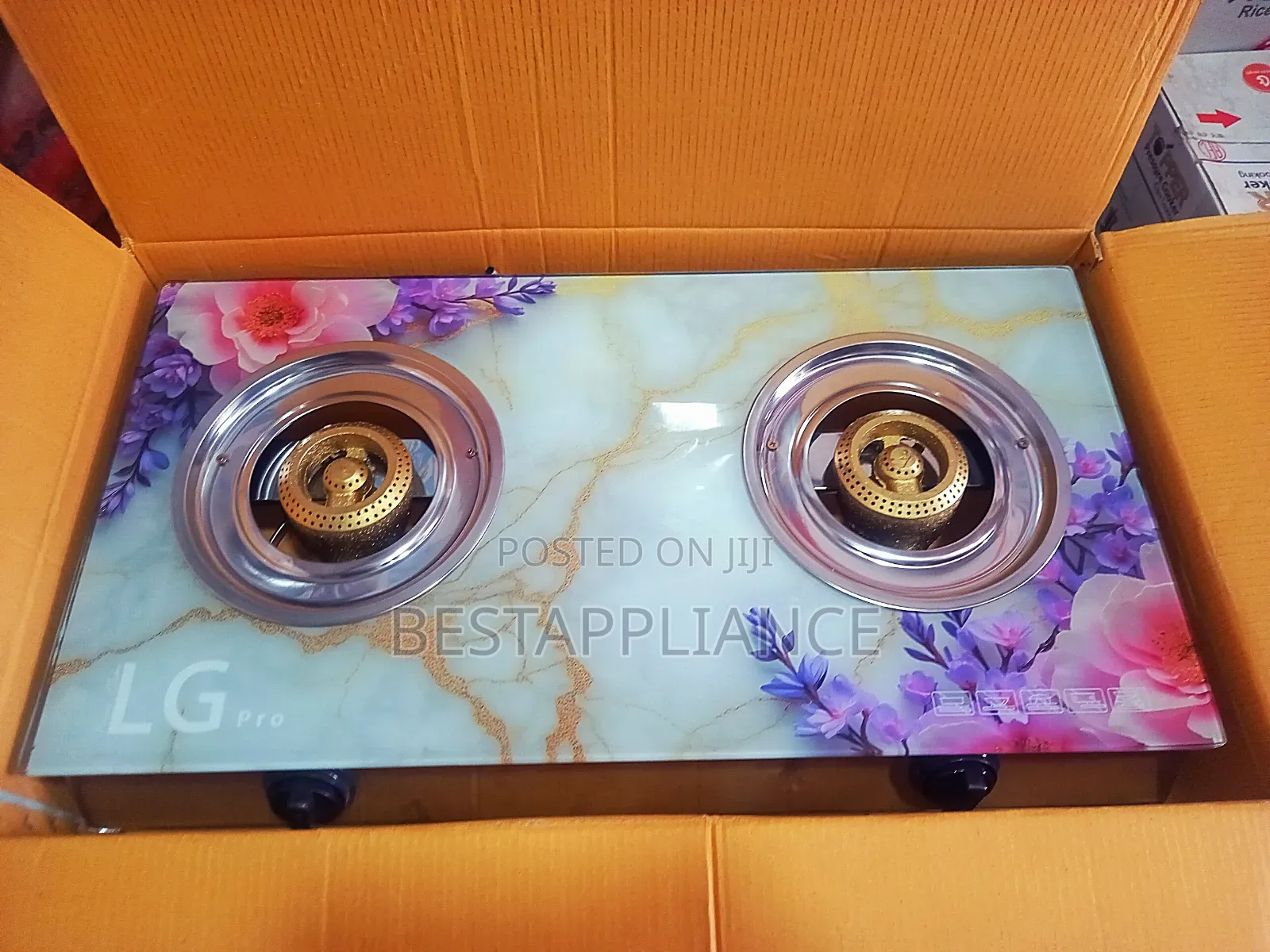 Glass Double Burner Gas Stove