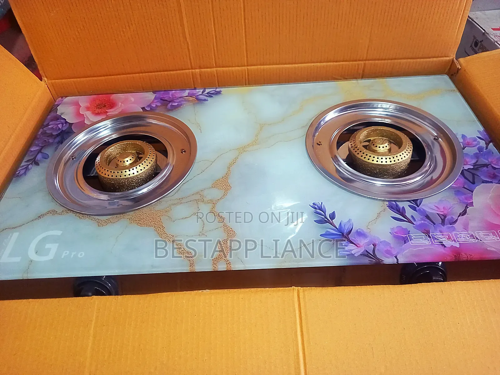Glass Double Burner Gas Stove