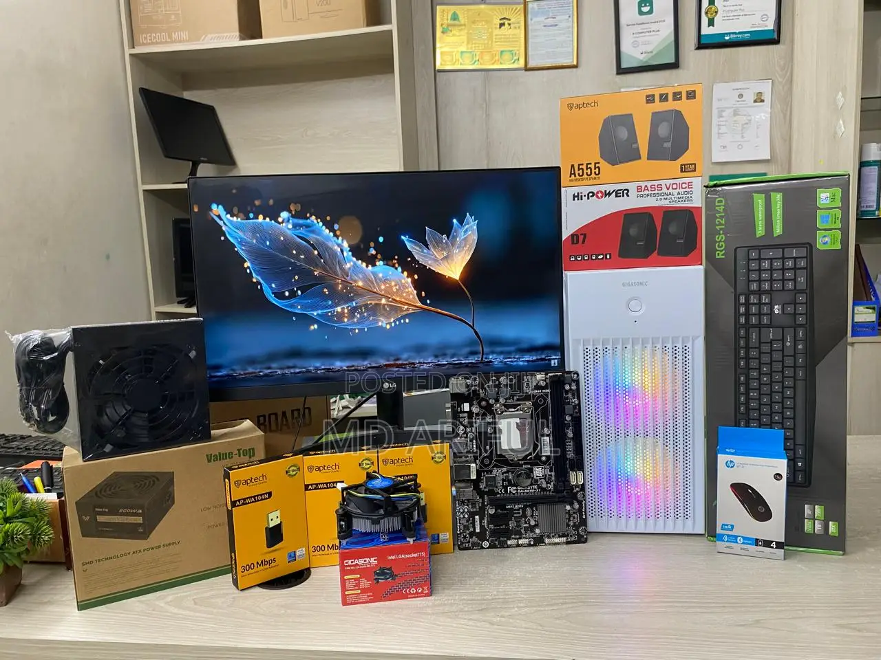 New Desktop Computer 8GB Intel Core I5 HDD+SSD 256GB