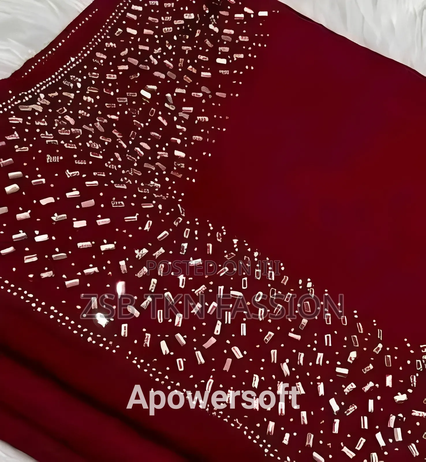 Korean Velvet With High Quality Stone Work Shawl
