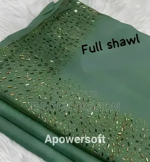 Korean Velvet With High Quality Stone Work Shawl