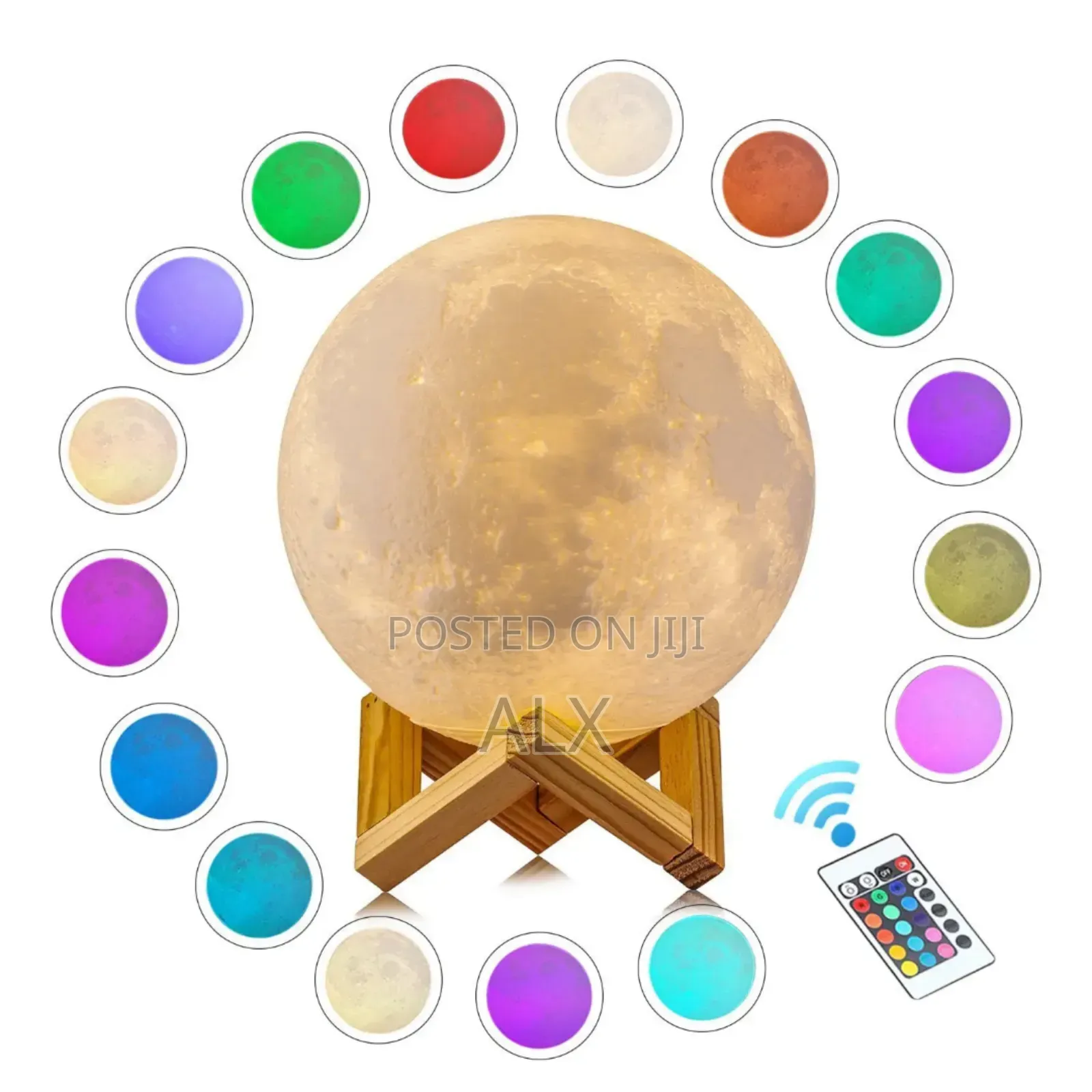 Rechargeable 3d Moon Lamp With Remote (8cm)