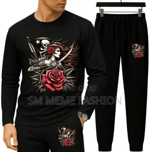 Long Sleeve Drop Shoulder Tshirt and Trouser Set