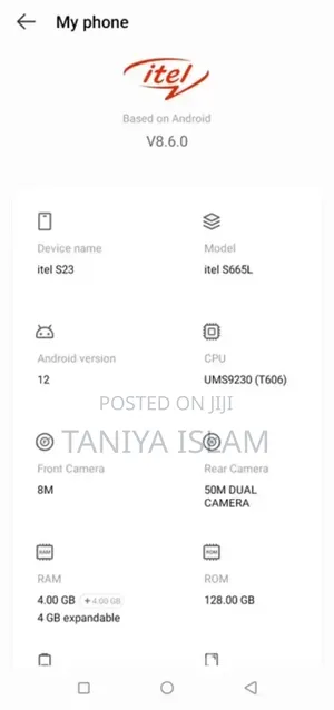 Itel S23 128 GB White