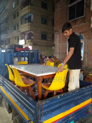 Photo - Dinning Table+ Table Set Yellow Color