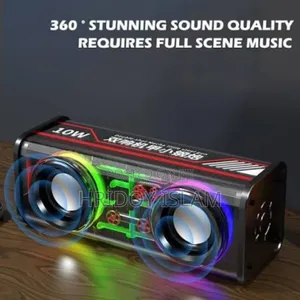 Photo - V8 Transparent Mecha Speaker Subwoofer Wireless Bluetooth RGB TWS