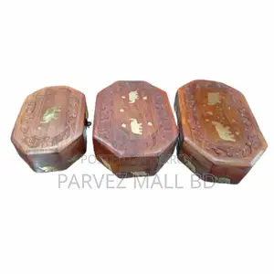Kashmiri Iron Wood Jewelry Box Royal Traditional Different Size-1 Pc