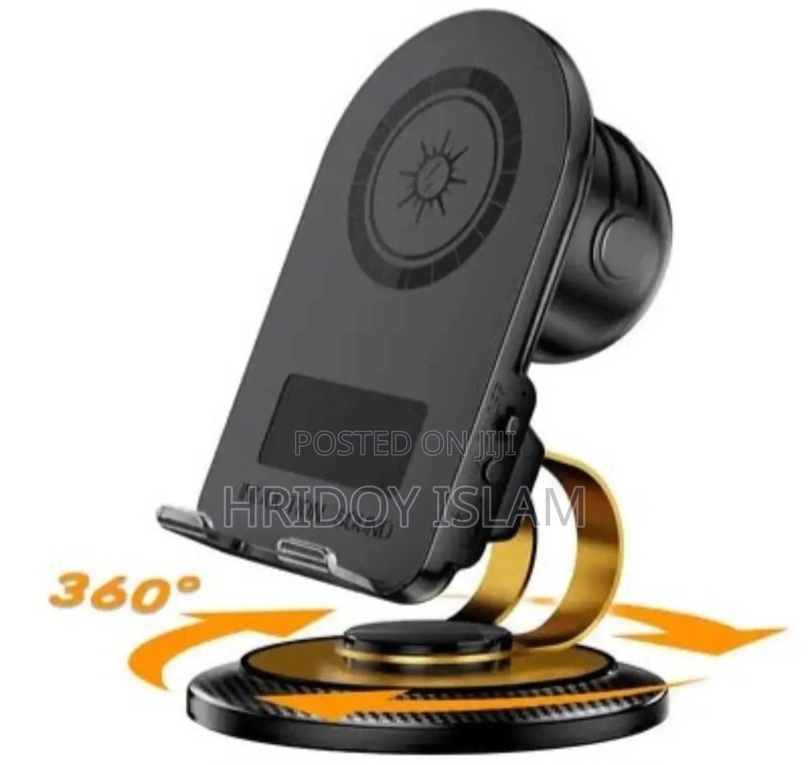 Sensor Speaker Phone Holder With Wireless Charger. Mobile Stand