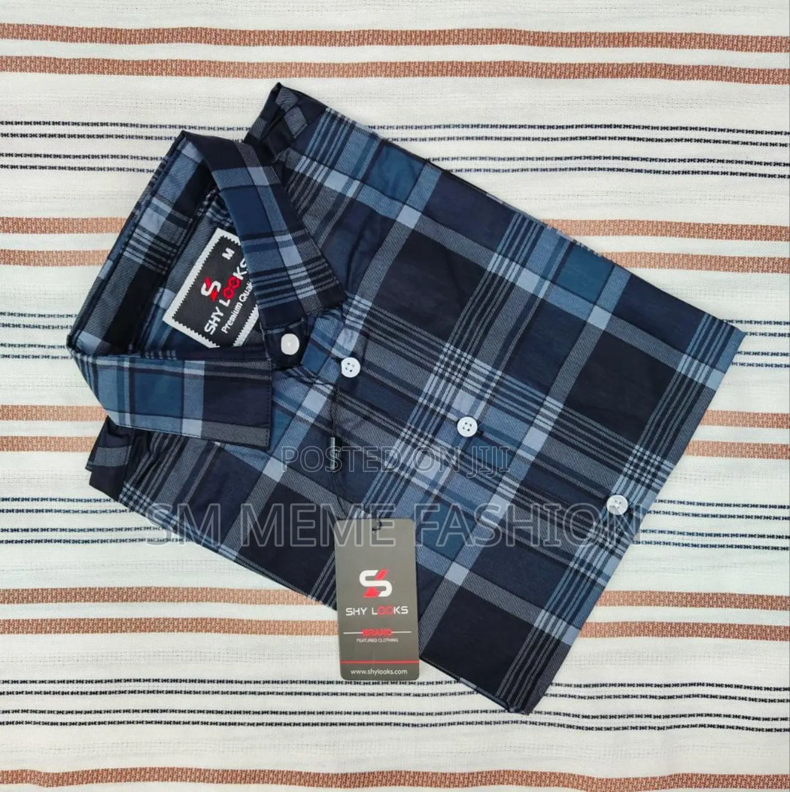 *Shy Looks Pure Cotton Full Sleeve Check Print Shirt for Men's*