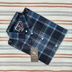 *Shy Looks Pure Cotton Full Sleeve Check Print Shirt for Men's*