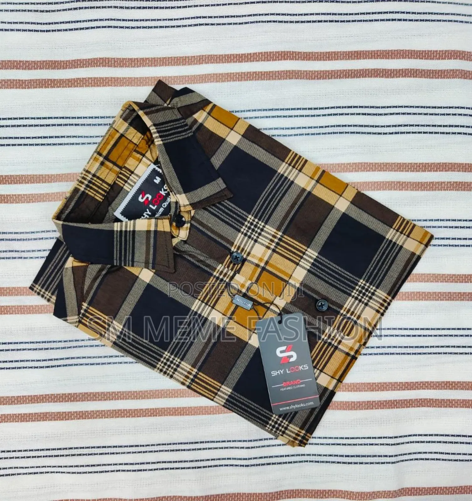 *Shy Looks Pure Cotton Full Sleeve Check Print Shirt for Men's*