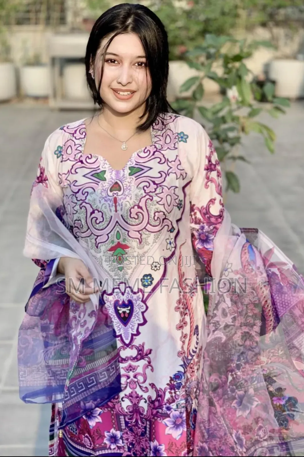 Ready Made Pure Dubai Silk Digital Print Three Piece