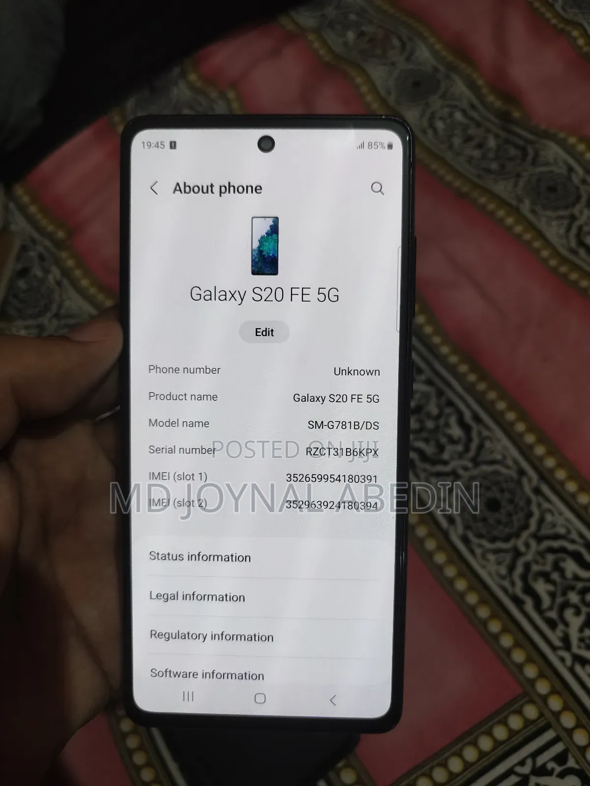 Samsung Galaxy S20 FE 128 GB Black