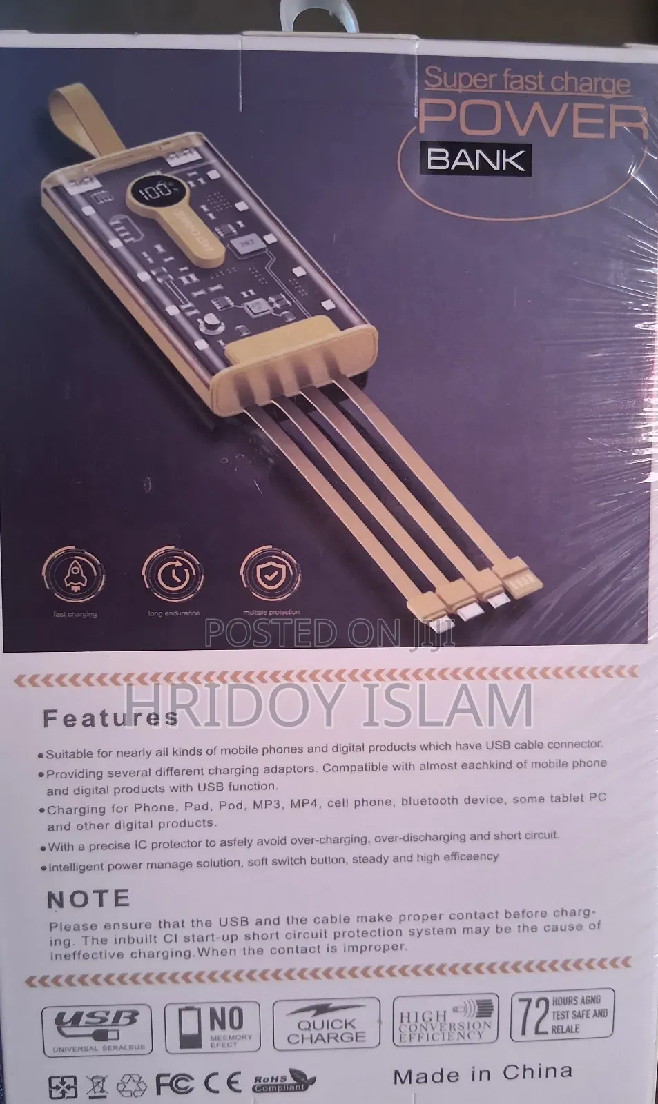 20000mah Transparent 22.5 W First Charging Power Bank Portable Fast