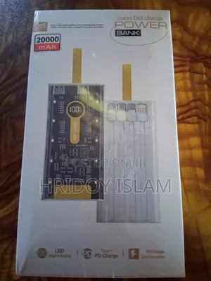 20000mah Transparent 22.5 W First Charging Power Bank Portable Fast