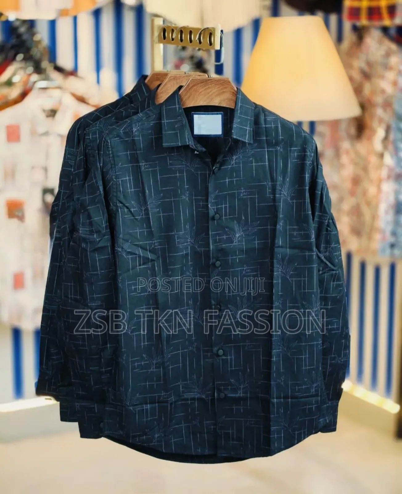 Black Pure Cotton Full Sleeve Shirt