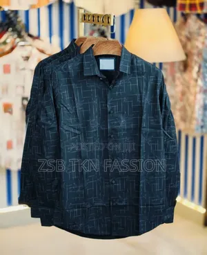 Black Pure Cotton Full Sleeve Shirt