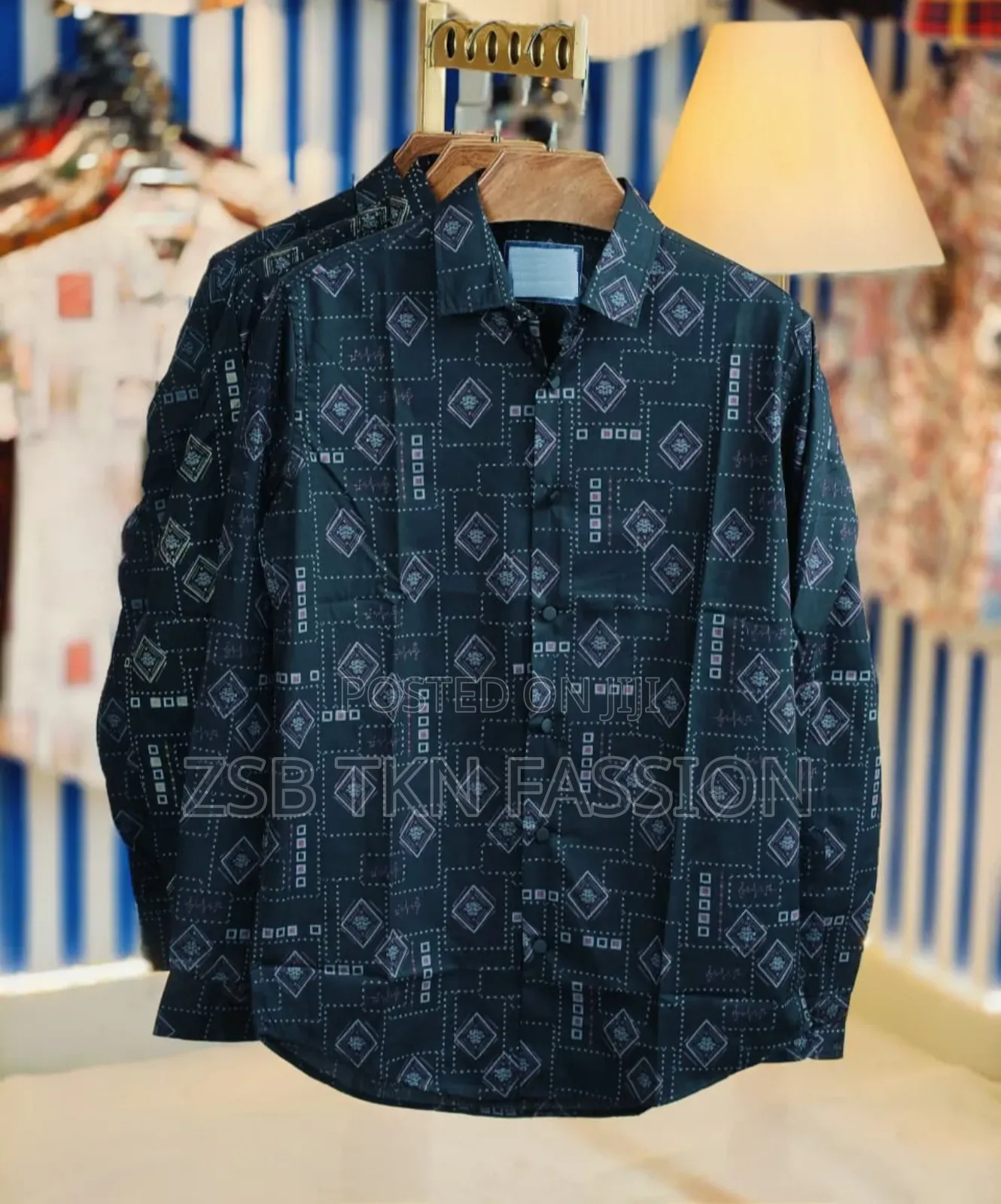 Black Pure Cotton Full Sleeve Shirt