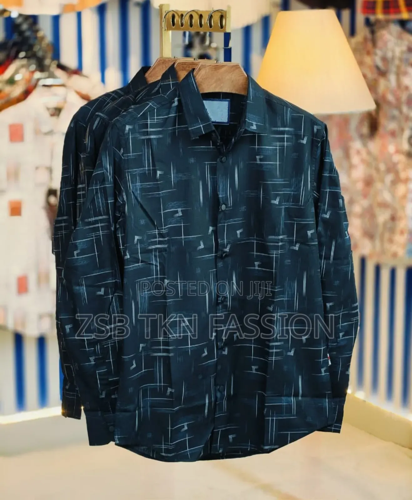 Black Pure Cotton Full Sleeve Shirt