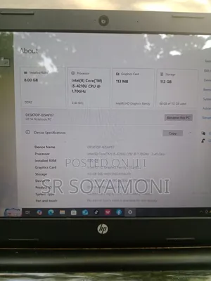 Laptop HP 8GB Intel Core I5 SSD 128GB