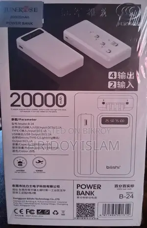 Junerose 20000mah Polymer Power Bankfast Charging