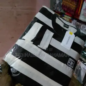 Photo - Cotton Men Formal Wear Full Sleeves Striped T Shirt