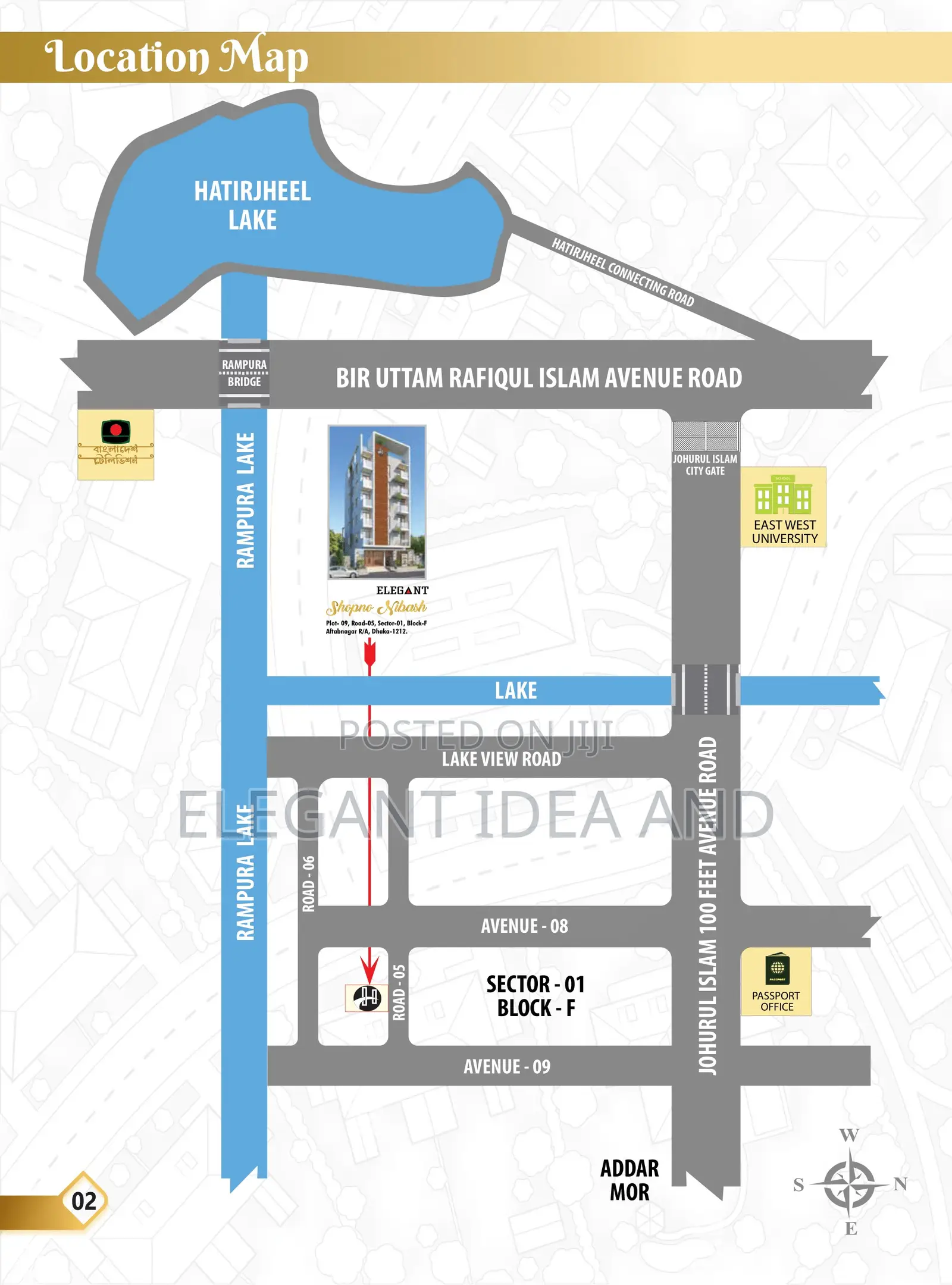 3bdrm Apartment in Elegant Shopno, Aftab Nagar for Sale