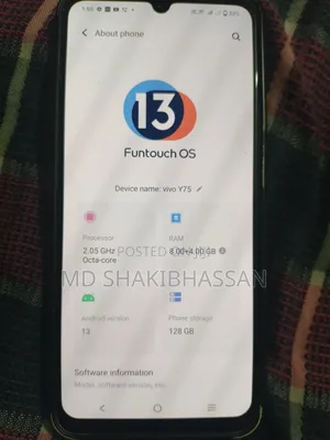 Vivo Y75 128 GB Yellow