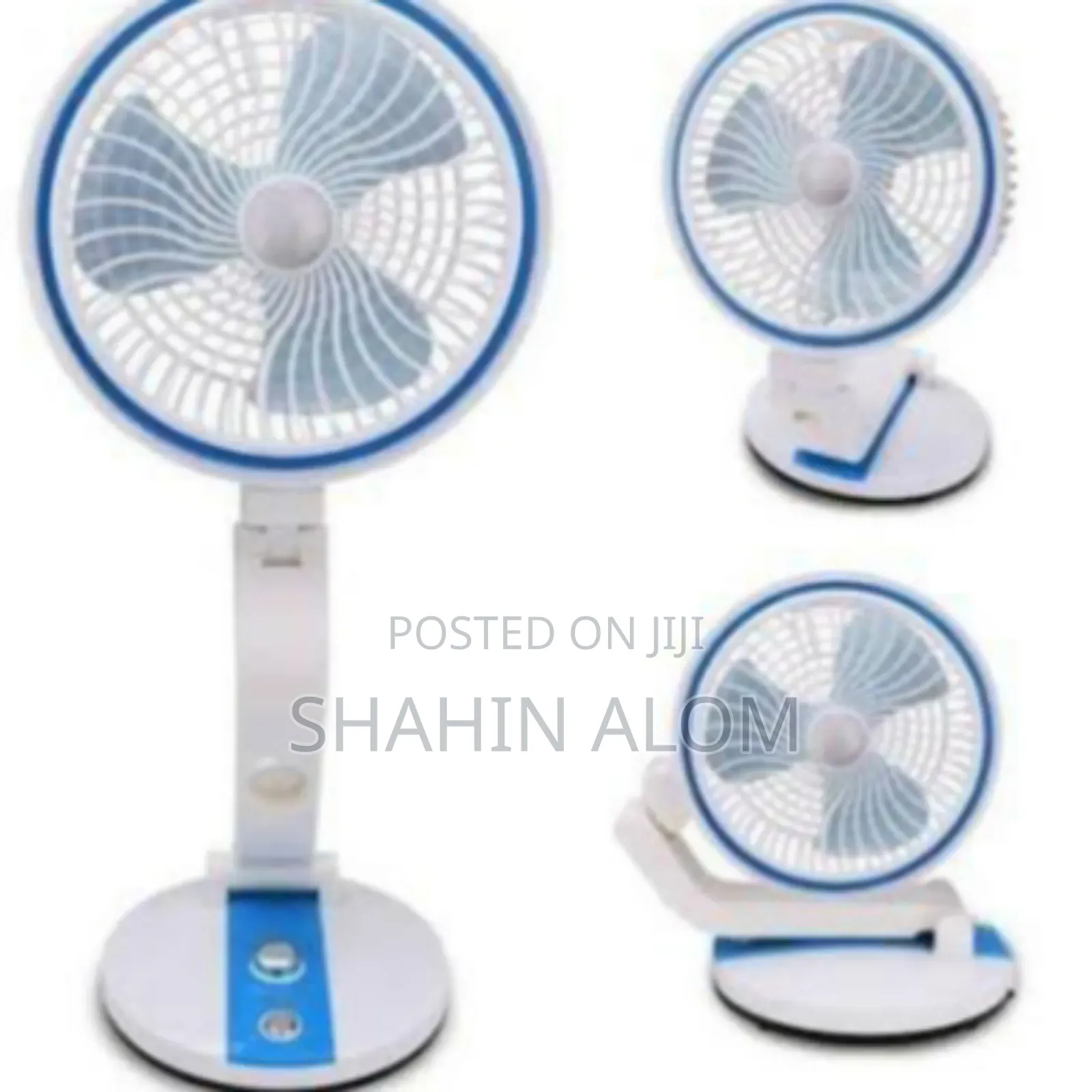 Rechargeable Folding Fan With Led Light