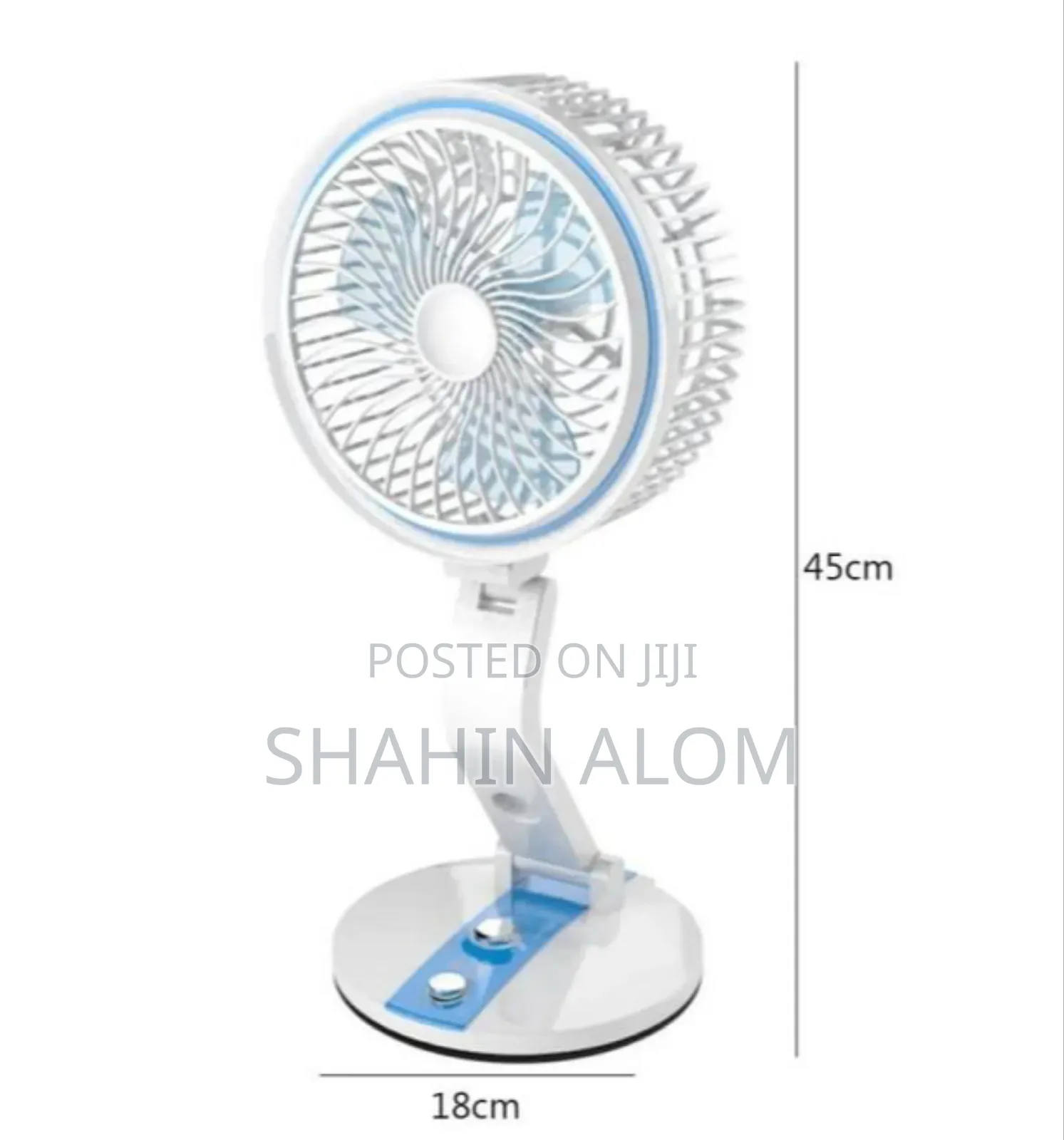 Rechargeable Folding Fan With Led Light