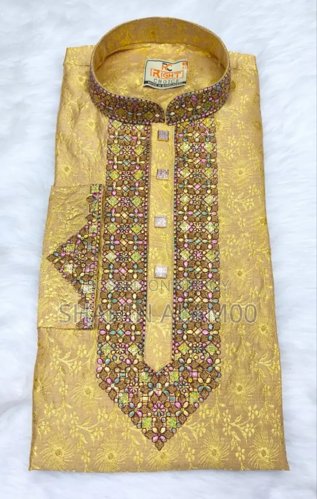 ইন্ডিয়ান কাতান এমব্রয়ডারি পাঞ্জাবি