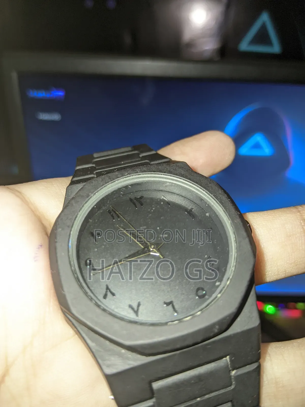 Arabic Aura Watch – Full Black Elegance