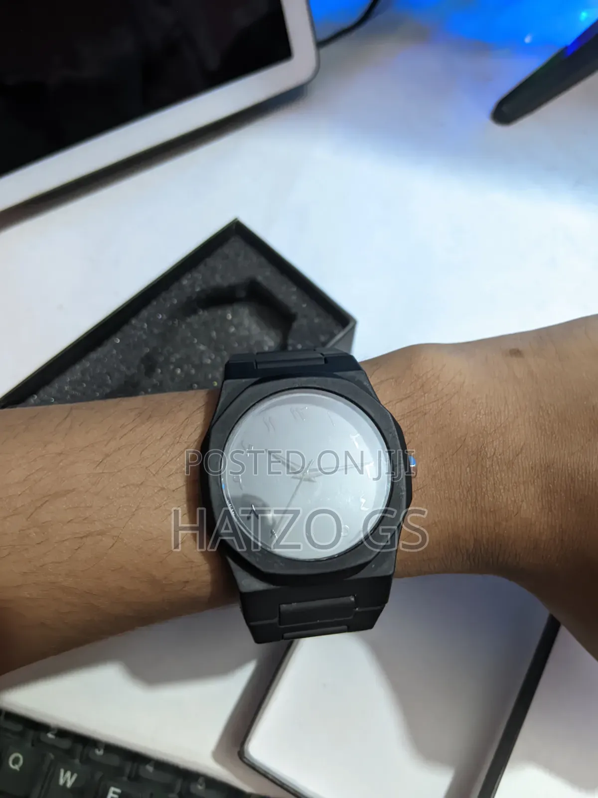 Arabic Aura Watch – Full Black Elegance