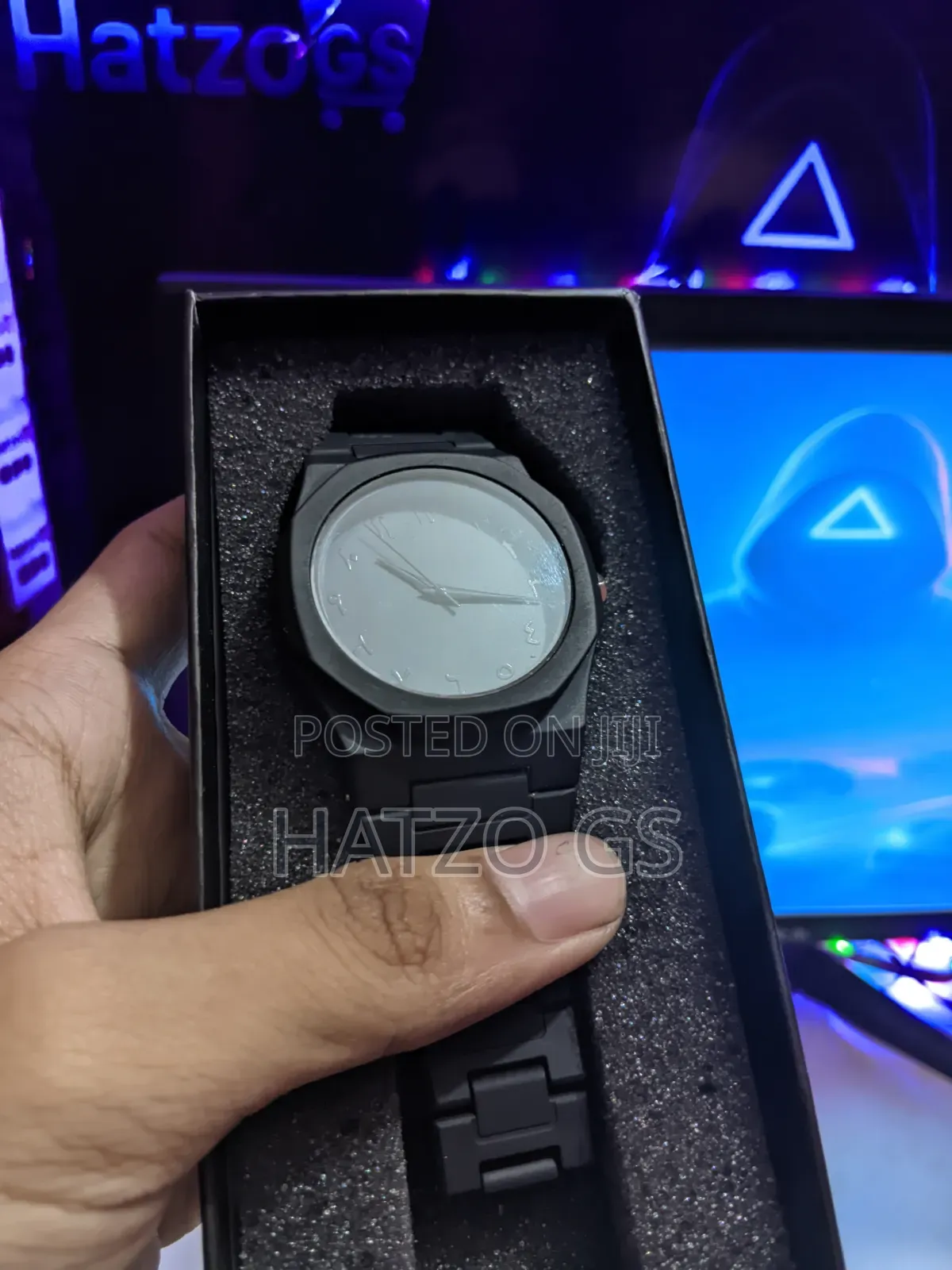 Arabic Aura Watch – Full Black Elegance