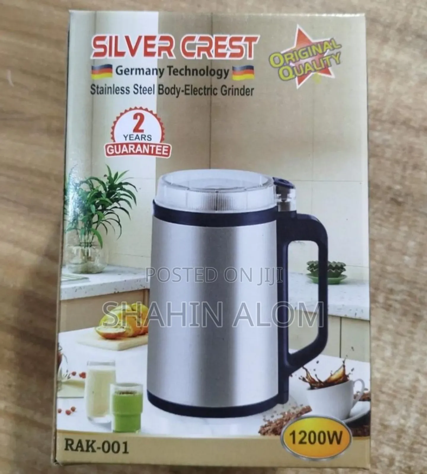 Silver Crest Rak-001 Stainless Steel Electric Grinder