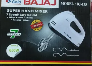 Photo - Gold Bajaj Mixer 650w Model: Bj-135
