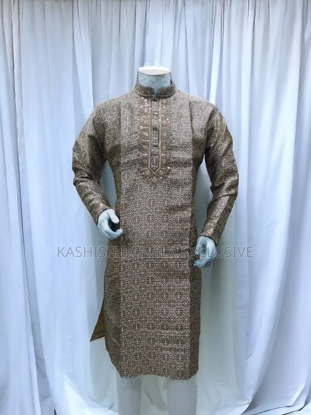 Indian Katan Panjabi | Chocolate Color | Size 40-44