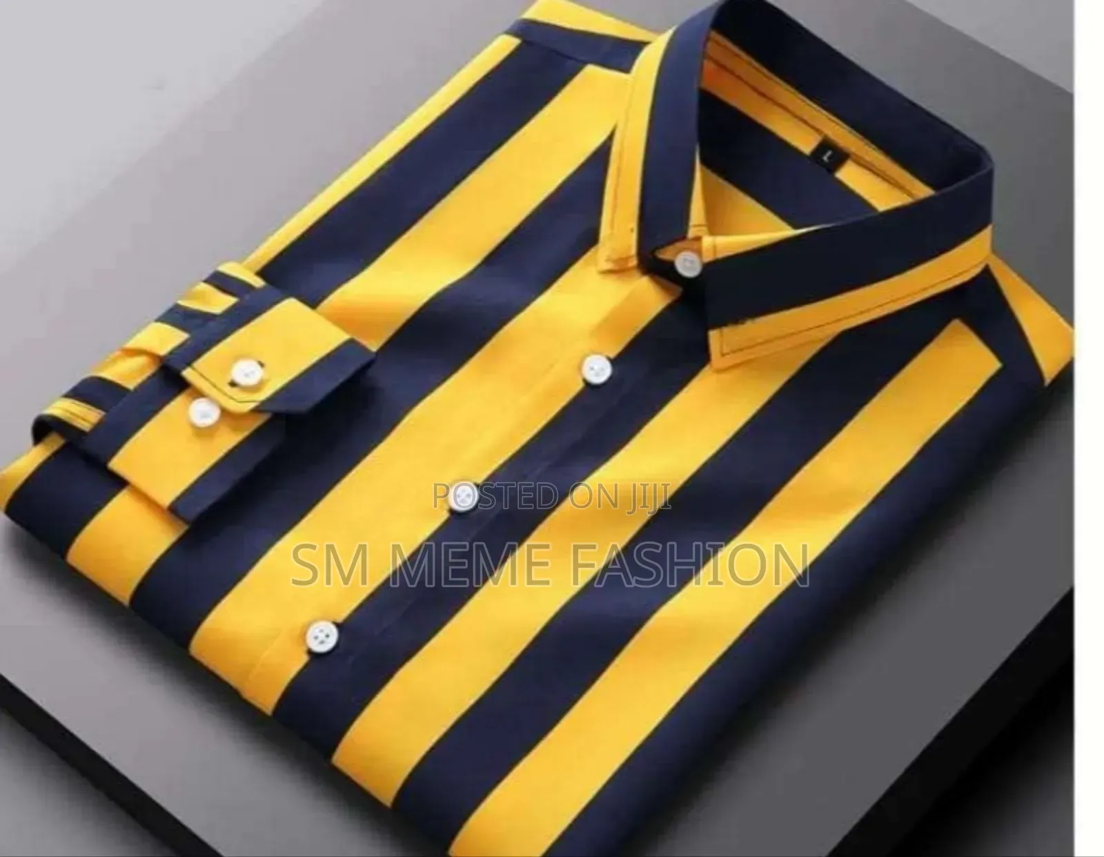 Men's Long Sleeve Stripe Print Shirt