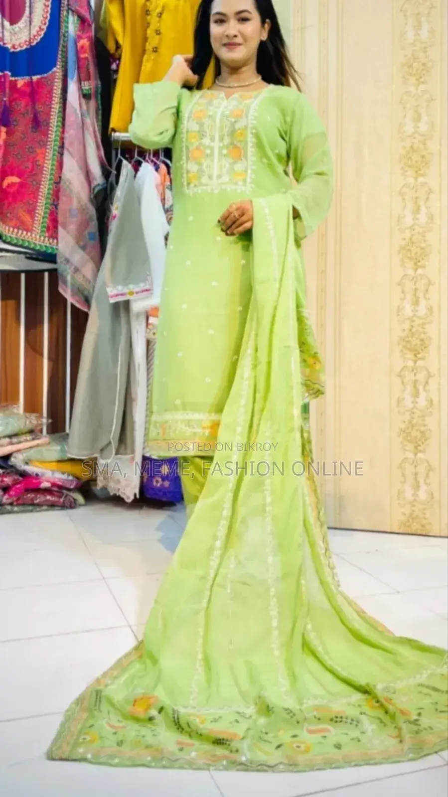 Georgette Embroidery Three Piece