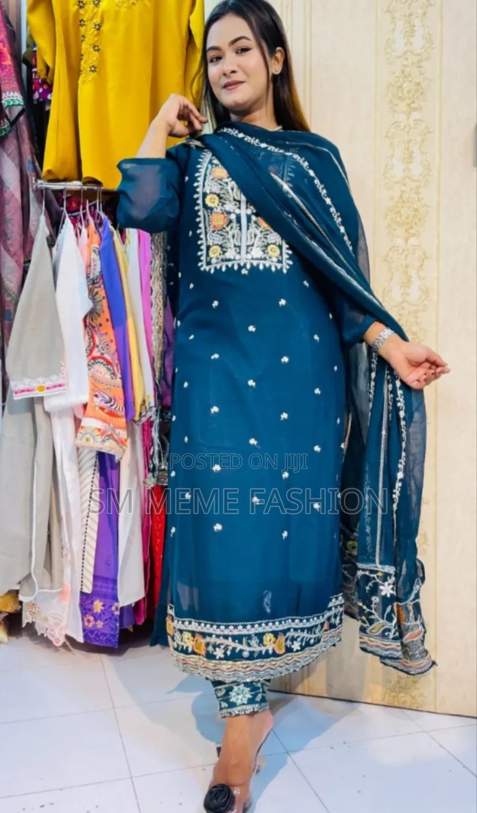 Georgette Embroidery Three Piece