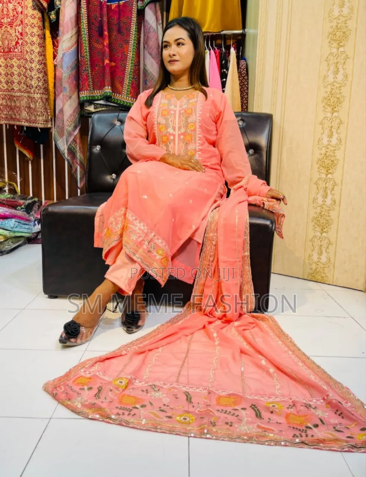 Georgette Embroidery Three Piece