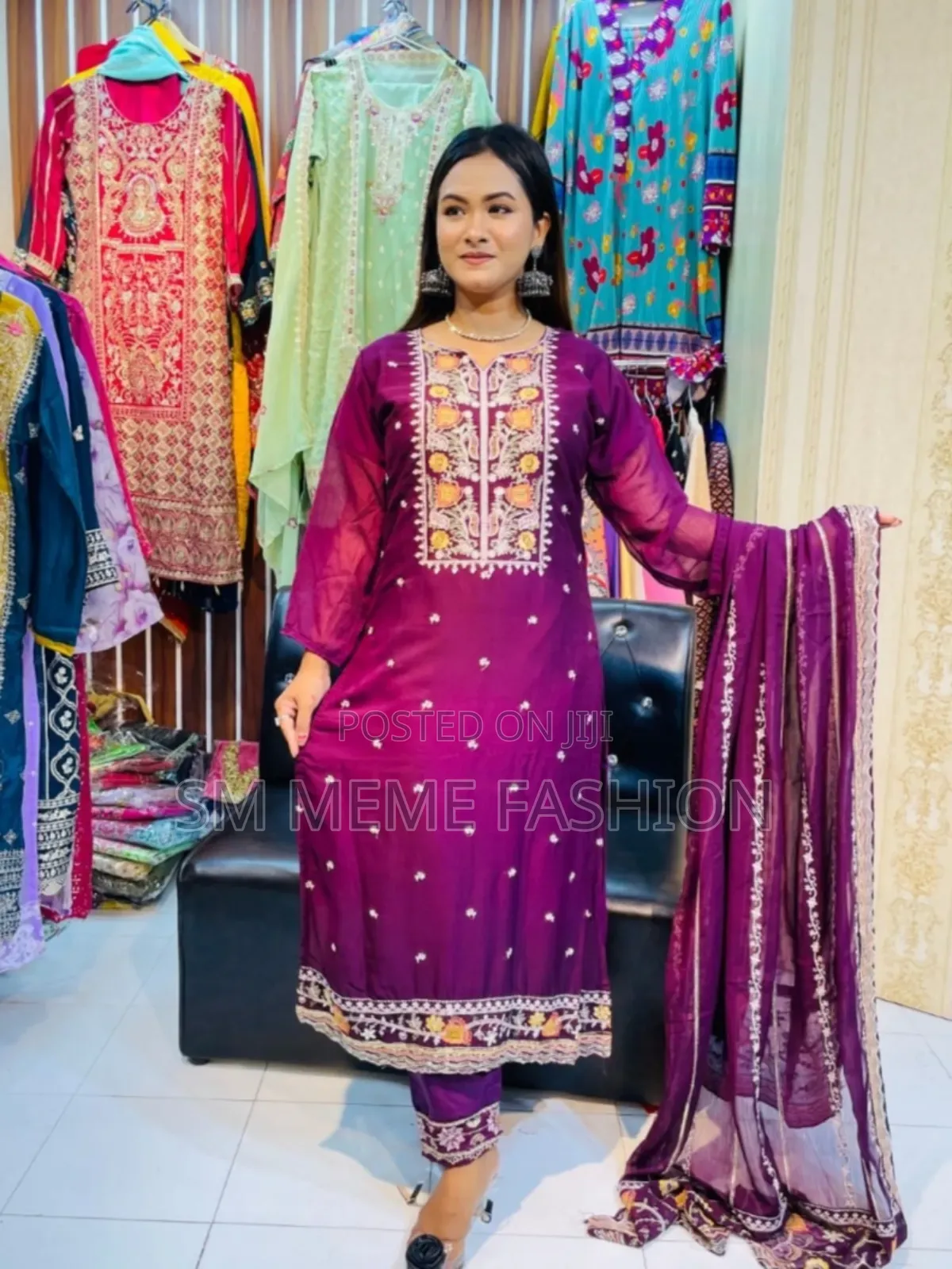 Georgette Embroidery Three Piece