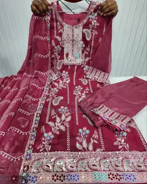 Readymade Three Piece Fabrics: Faux Georgette