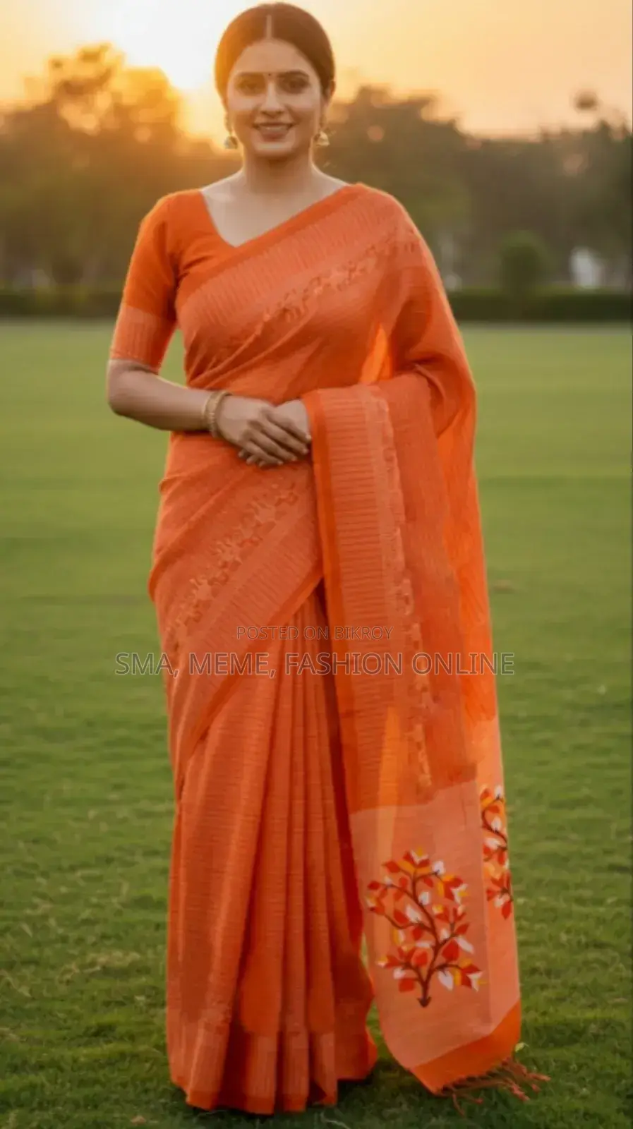 সুতি শাড়ি ব্লাউজ পিস সহ
