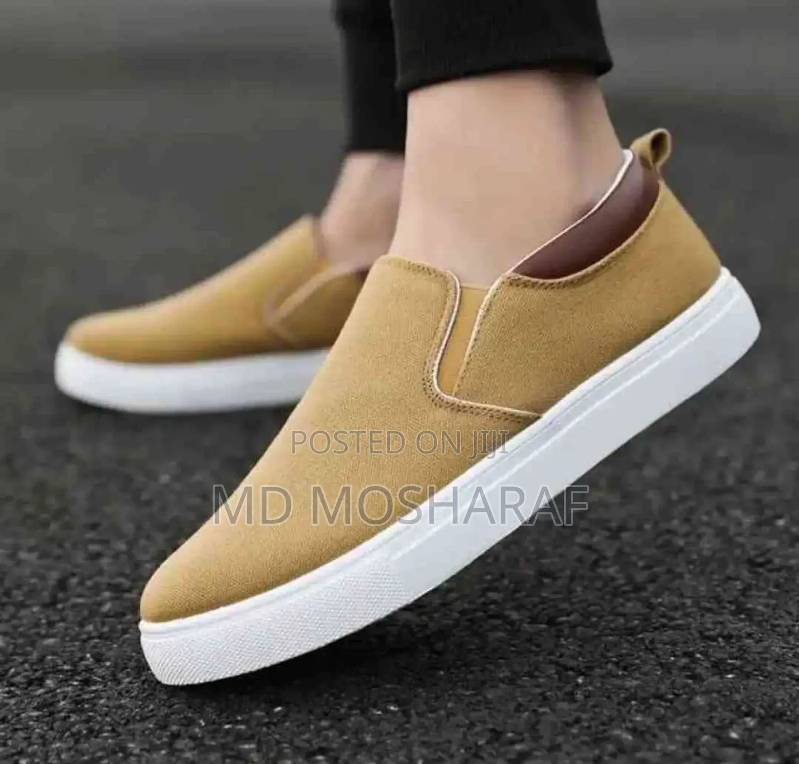 Black Grey Blue and Khaki Color Korean Canvas Sneakers Shoes