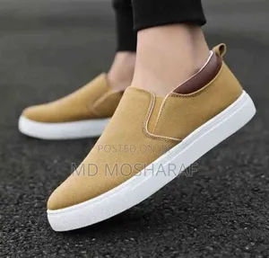 Photo - Black Grey Blue and Khaki Color Korean Canvas Sneakers Shoes