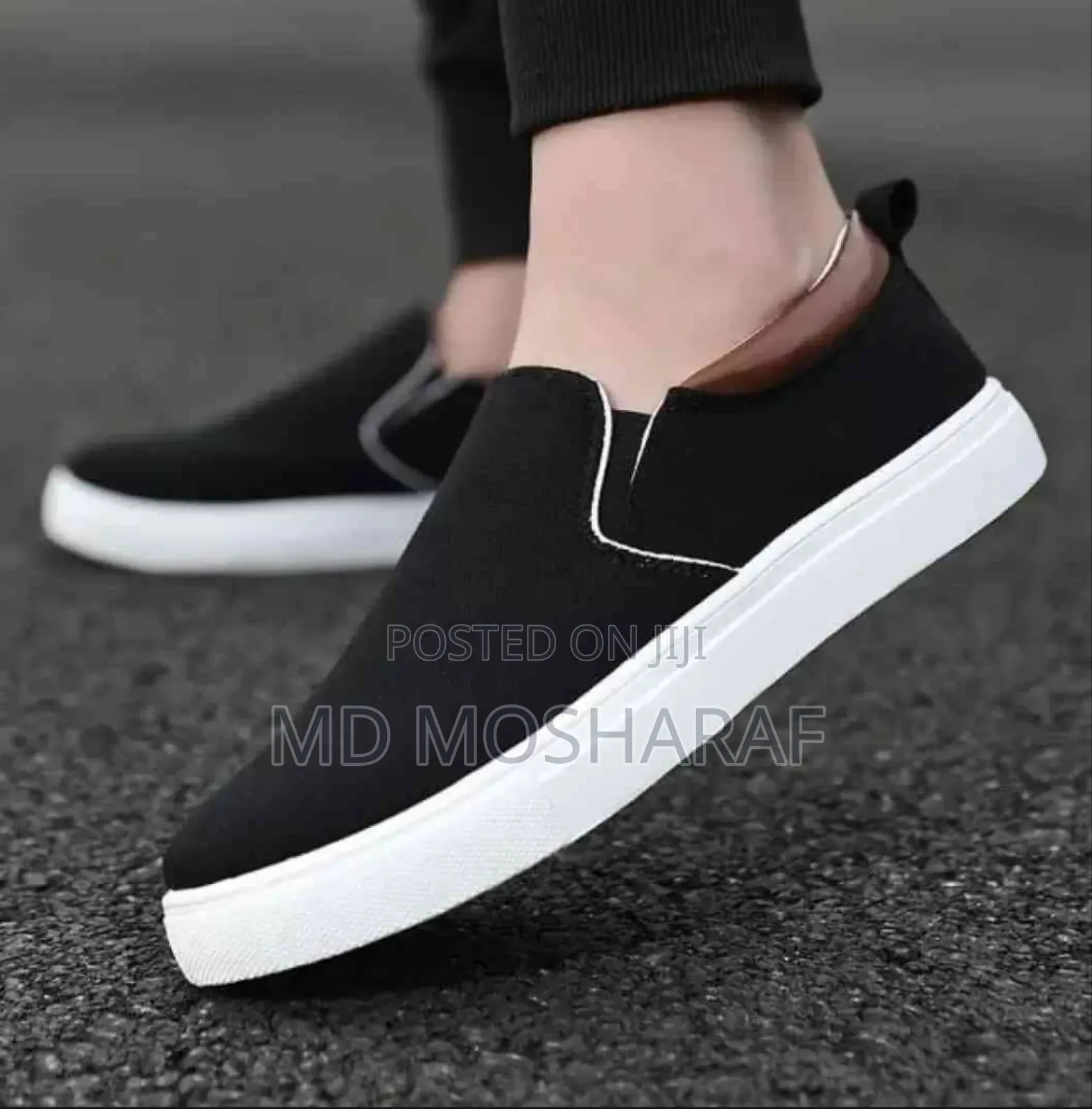 Black Grey Blue and Khaki Color Korean Canvas Sneakers Shoes