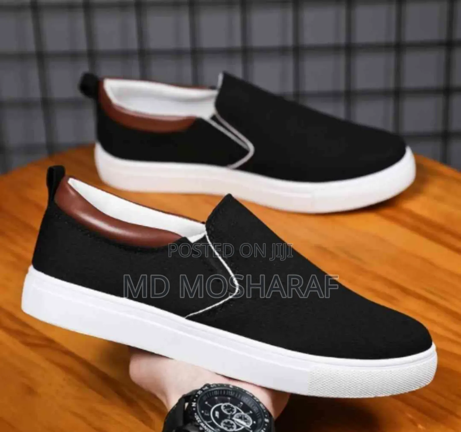 Black Grey Blue and Khaki Color Korean Canvas Sneakers Shoes