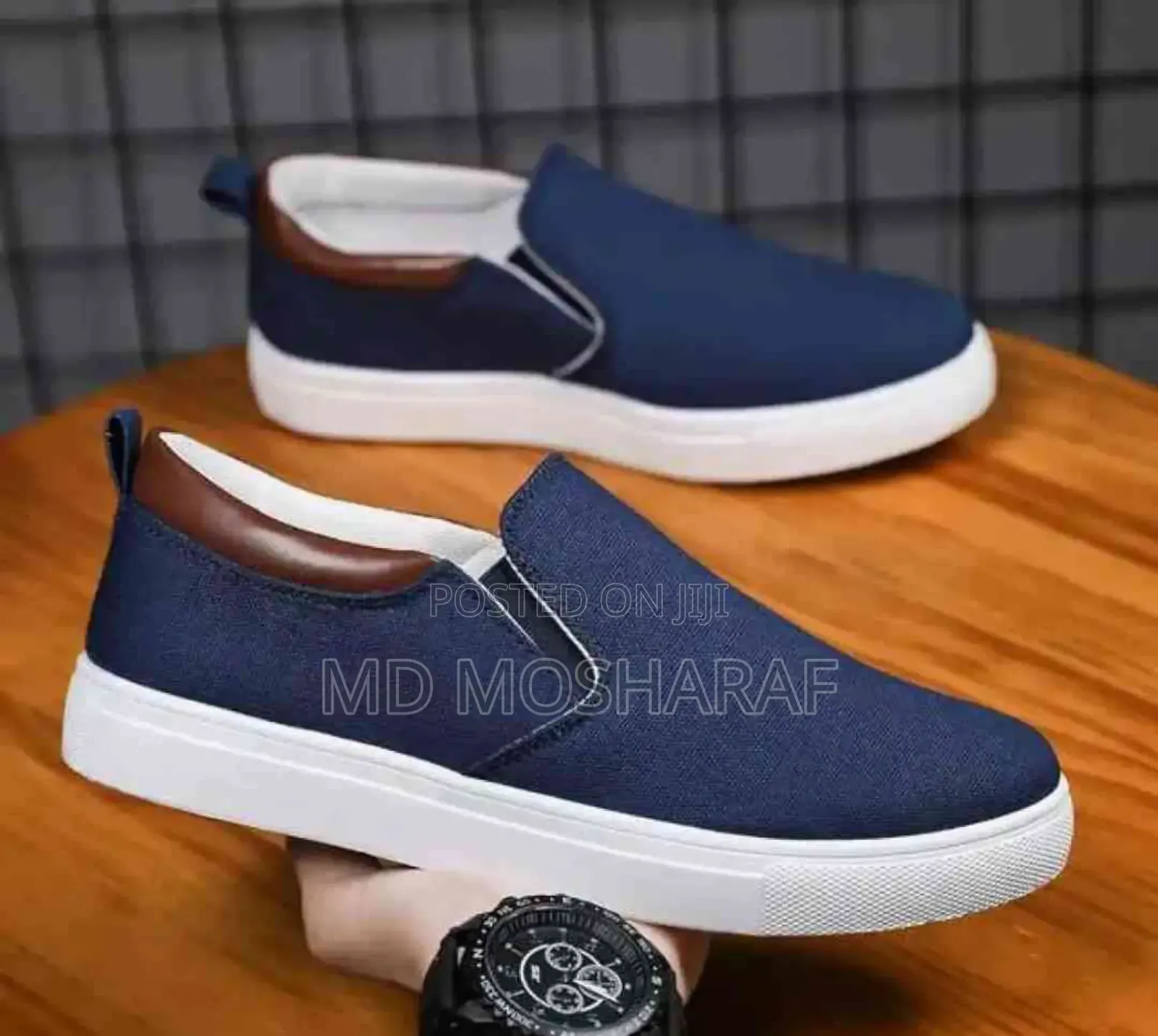 Black Grey Blue and Khaki Color Korean Canvas Sneakers Shoes