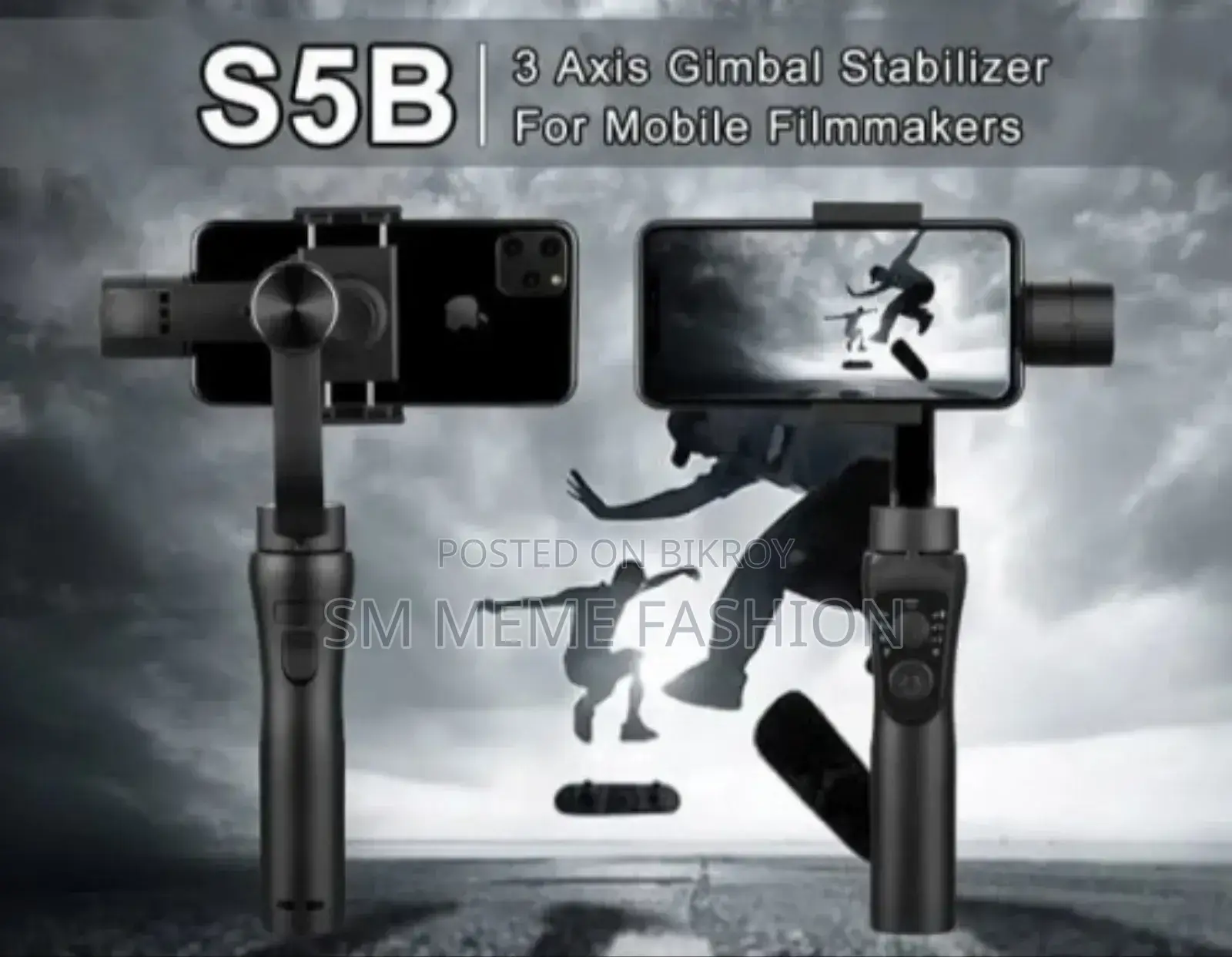 S5B ৩-অক্ষ হ্যান্ডহেল্ড স্ট্যাবিলাইজড গিম্বল সেলফি স্টিক